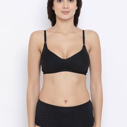 Clovia Women Black Solid Lingerie Set COMBP101932B-image-61