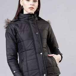 Tokyo Talkies Women Black Solid Puffer Jacket-image-77