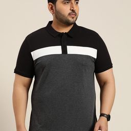 Sztori Men Plus Size Colourblocked Polo Collar T-shirt-picture-32