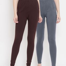 Tulsattva Women Pack Of 2 Solid Leggings-image-80