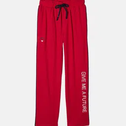 Monte Carlo Boys Red Solid Cotton Blend Track Pants-image-29
