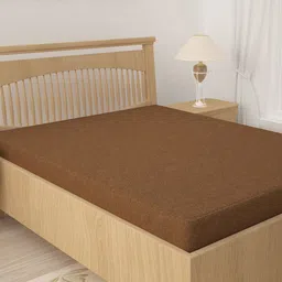 HOSTA HOMES Brown Solid Waterproof & Dustproof Single Bed Terry Mattress Protector-image-40