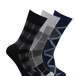 Bonjour Men Pack Of 3 Assorted Calf-Length Socks-57