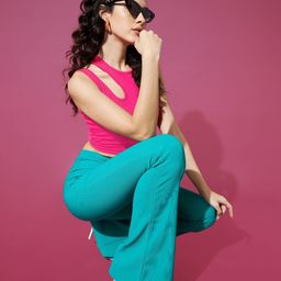 Uptownie Lite Stretchable High Neck Sleeveless Cut-Out Crop Top-image-67