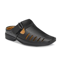 Azzaro Black Men Black Shoe-Style Sandals-image-72