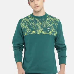 Wildcraft Men Green Printed Crew Sweatshirt-image-31