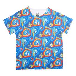 Tom & Jerry Boys Blue Printed Round Neck T-shirt-image-64