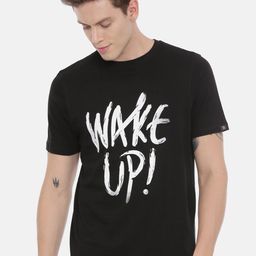 Bushirt Men Black Printed Round Neck T-shirt-image-66
