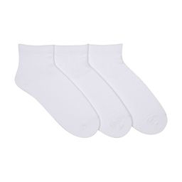 Supersox Women Pack of 3 White Solid Compact Combed Ankle-Length Socks-34