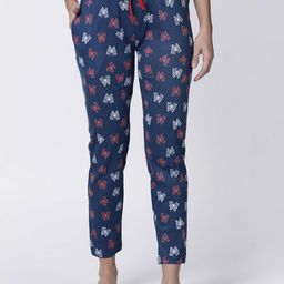 Kryptic Women Relaxed Fit Butterlfy Printed Lounge Pants-image-89