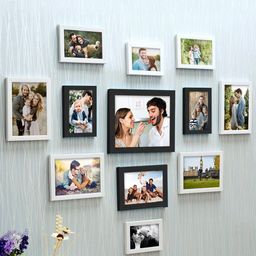 Art Street Set Of 12 Black & White Solid Individual Photo Frames-4