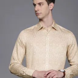 Louis Philippe Classic Ethnic Motifs Printed Pure Cotton Formal Shirt-picture-21