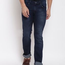 Pepe Jeans Men Navy Blue Regular Fit Mid-Rise Clean Look Jeans-image-68