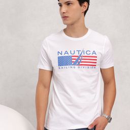Nautica Typography Printed Pure Cotton T-shirt-picture-25