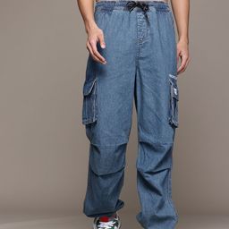 Roadster The Life Co. Men Parachute Fit Cargo Style Pure Cotton Jeans-picture-8