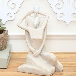 TAYHAA Silver-Toned & Beige Love Couple Showpiece-image-24