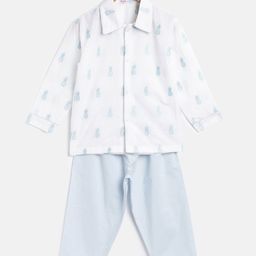 Kids Clan Kids Blue & White Night Suit-picture-39