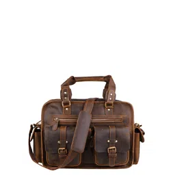 MaheTri Leather Laptop Bag-image-46