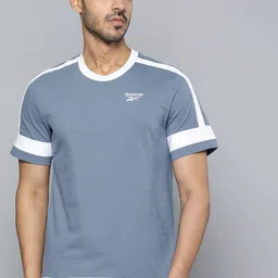 Reebok Classic Men Blue WCE Pure Cotton Solid T-shirt-image-71