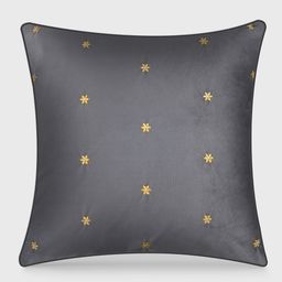 Mirooh Charcoal Embroidered Square Cushion-image-8