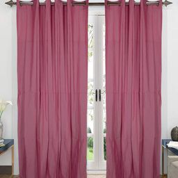 Saral Home Pink Set of 2 Room Darkening Door Curtains-picture-29