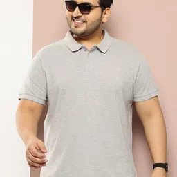 Sztori Men Plus Size Pure Cotton Polo T-shirt-image-29