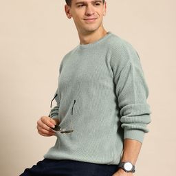 Mast & Harbour Round Neck Acrylic Pullover-image-23