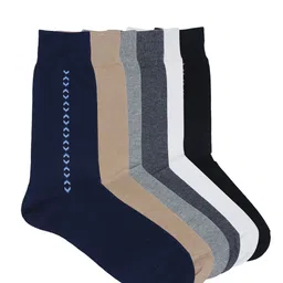 Balenzia Men Pack of 6 Assorted Calf-Length Socks-13