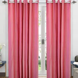 Saral Home Pink Set of 2 Door Curtains-42