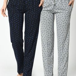 VIMAL JONNEY Women Pack Of 2 Printed Lounge Pants-42