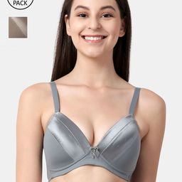 shyaway Pack Of 2 Solid Non-Wired Lightly Padded Everyday Bra taab-c2b-237-32B-image-93