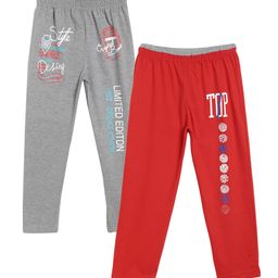 SWEET ANGEL Boys Pack of 2 Printed Straight-Fit Track Pants-image-91