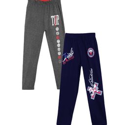 SWEET ANGEL Boys Pack of 2 Printed Straight-Fit Track Pants-image-28