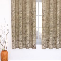 Story@home Copper-Toned Jacquard Textured Single Window Curtain-17