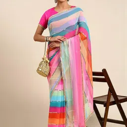 GAVUBAA Multi Pure Georgette Sarees-picture-20
