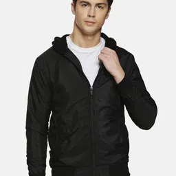 Campus Sutra Men Black Solid Bomber Jacket-37