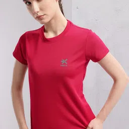 HRX by Hrithik Roshan Solid T-shirt with Brand Logo Detail-image-34
