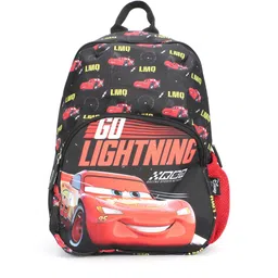 Disney Boys Black & Red Disney Cars Graphic Backpack with Compression Straps-34