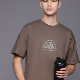 ADIDAS M A Szn S T Printed Drop-Shoulder Sleeves Relaxed Fit Training T-shirt-image-38