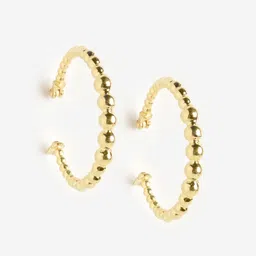 DressBerry Gold-Plated Circular Hoop Earrings-image-82