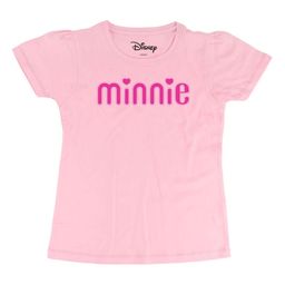 Minnie Girls Pink Printed Round Neck T-shirt-image-74