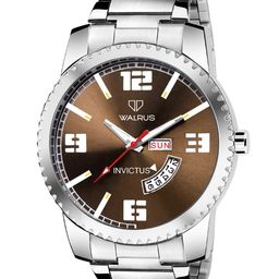 Walrus Men Brown & Silver Toned Bracelet Style Strap Analogue Watch WWTM-INC-IV-090707-image-62