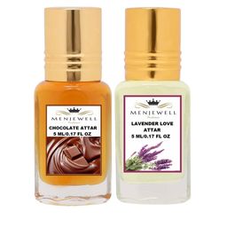 Menjewell Unisex Chocolate Lavender Love Attar Combo Pack 10 ml-49