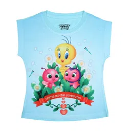 Looney Tunes Blue & Yellow Regular Top-image-80