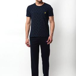 VIMAL JONNEY Men Navy Blue Printed Night suit-image-74