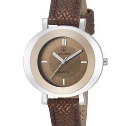 Walrus Women Brown Brass Dial & Brown Straps Analogue Watch-090907-picture-34