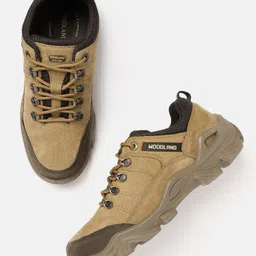 Woodland Men Nubuck Leather Textured Sneakers-picture-57