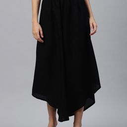 Varanga Women Black Solid Flared Palazzos-picture-52