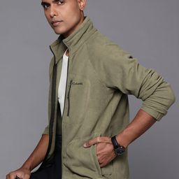 Columbia Men Olive Green Outdoor Omni Heat Infinity Sporty Jacket-image-33