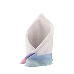 The Tie Hub Men White Solid Silk Pocket Square-picture-10
